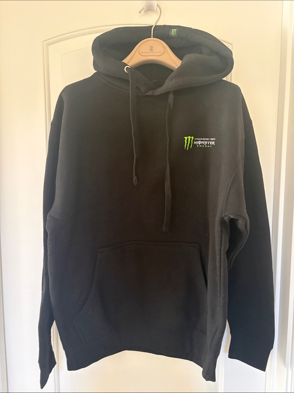 Monster Energy Black Crewneck Hoodie - Men's Pullover Sweatshirt
